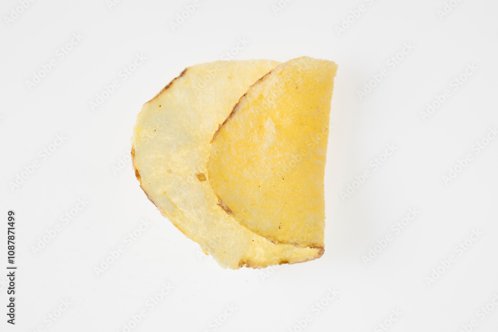 some slices of French fries isolated on white background some slices of French fries isolated on white background