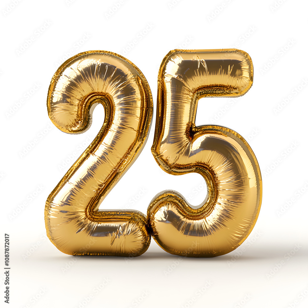 25 number in gold AI generated 25 number in gold AI generated