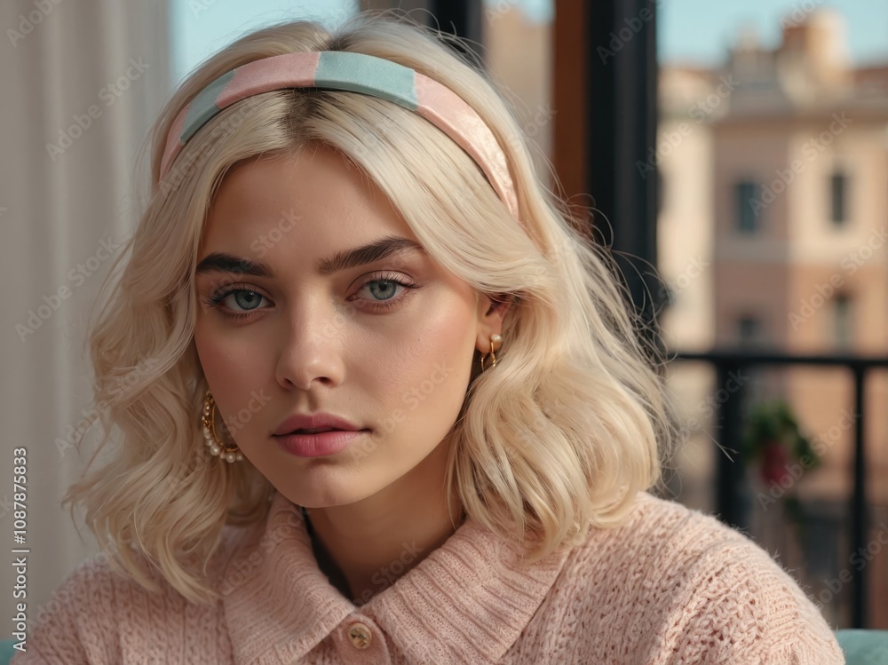 A sweet girl in soft girl style, wearing pastel clothing, light makeup, and exuding a gentle, dreamy, and playful vibe, set against a cozy background A sweet girl in soft girl style, wearing pastel clothing, light makeup, and exuding a gentle, dreamy, and playful vibe, set against a cozy background