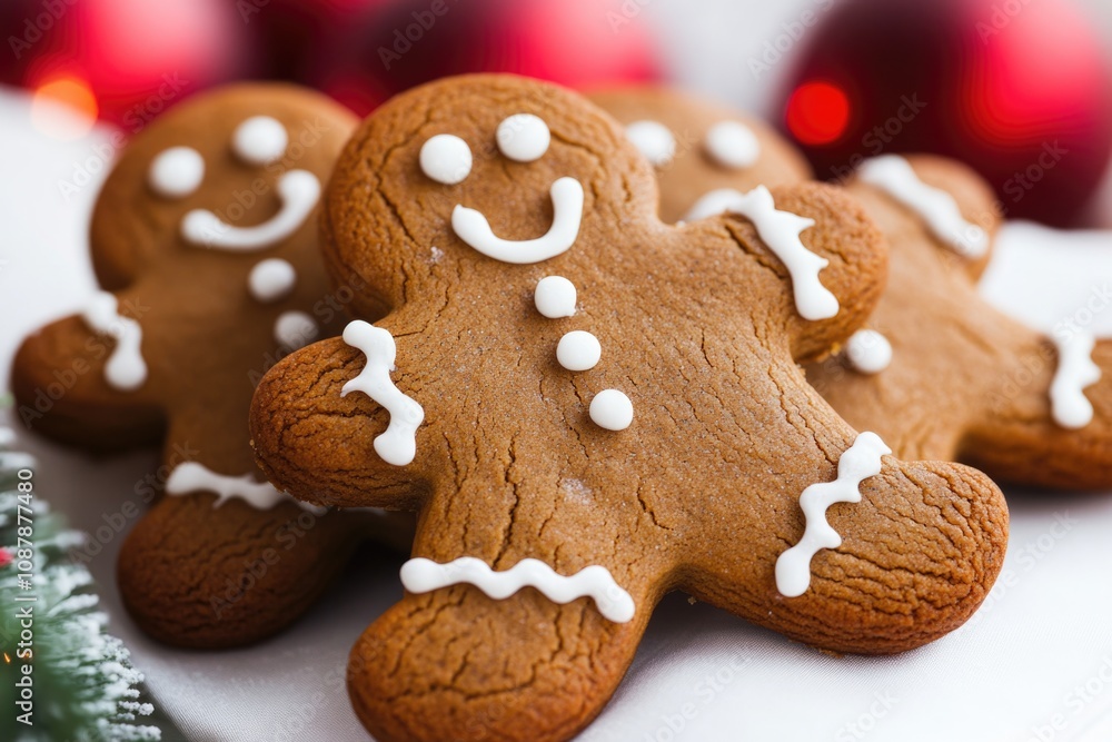 Freshly baked ginger cookies in a warm and inviting display Freshly baked ginger cookies in a warm and inviting display