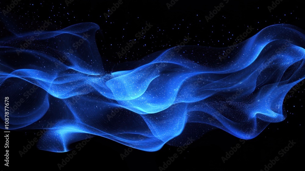 Abstract Blue Nebula: A Celestial Dance of Light and Stardust Abstract Blue Nebula: A Celestial Dance of Light and Stardust
