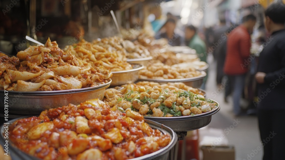 A variety of dishes served together, ideal for meal planning or food styling A variety of dishes served together, ideal for meal planning or food styling