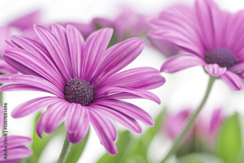 Obraz premium A detailed view of a collection of purple flowers, perfect for use in advertising or editorial content about nature, beauty, or wellness