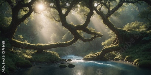 waterfall in the park