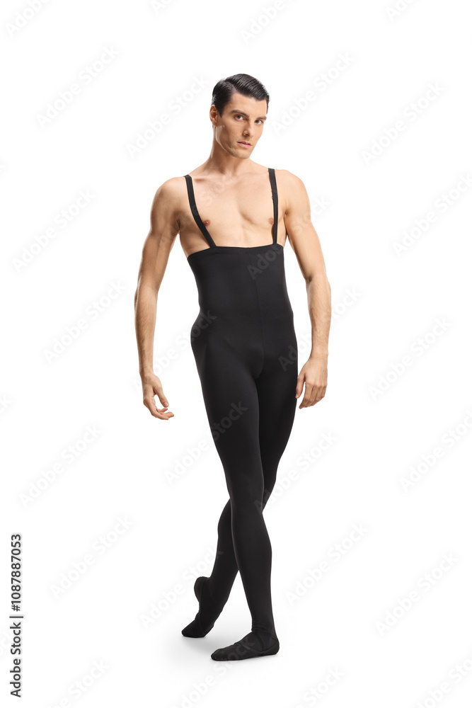 Male ballet dancer posing and looking at camera Male ballet dancer posing and looking at camera