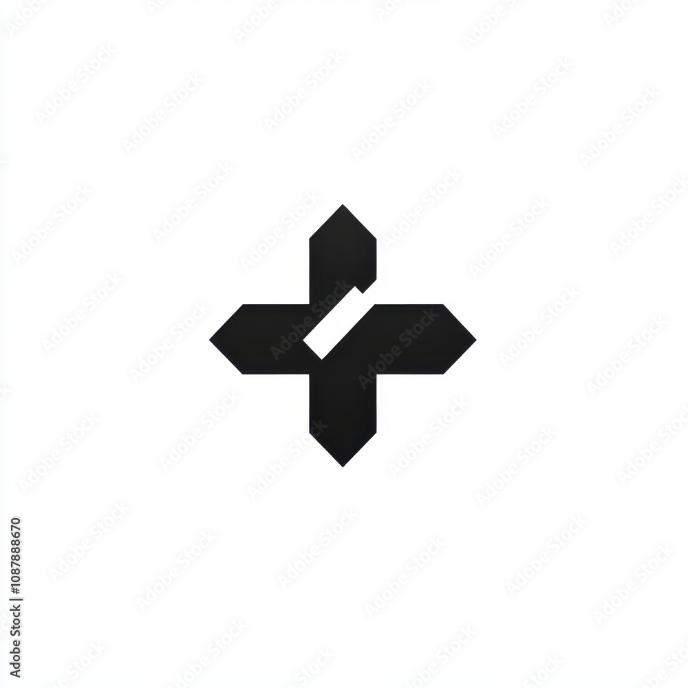 A stylish black logo featuring a cross, symbolizing health and care, on a clean white background. A stylish black logo featuring a cross, symbolizing health and care, on a clean white background.