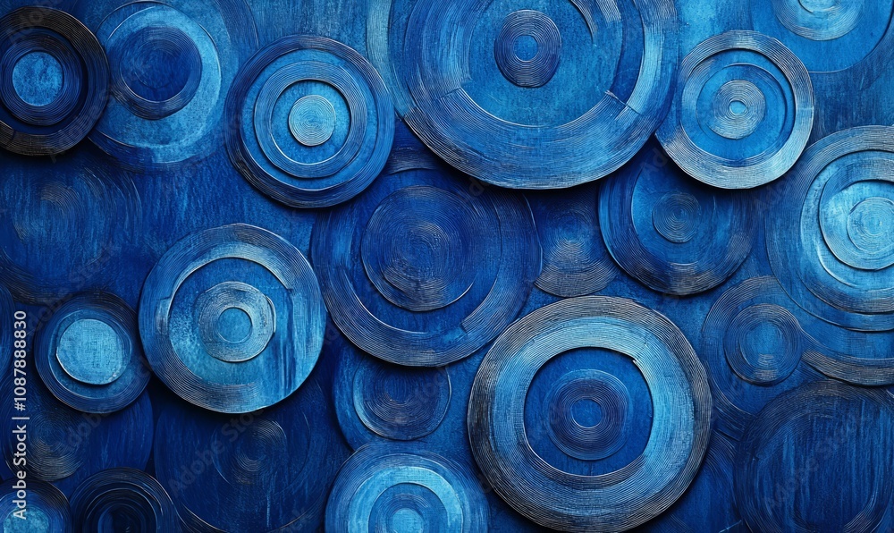 Abstract Circles in Blue Tones Abstract Circles in Blue Tones