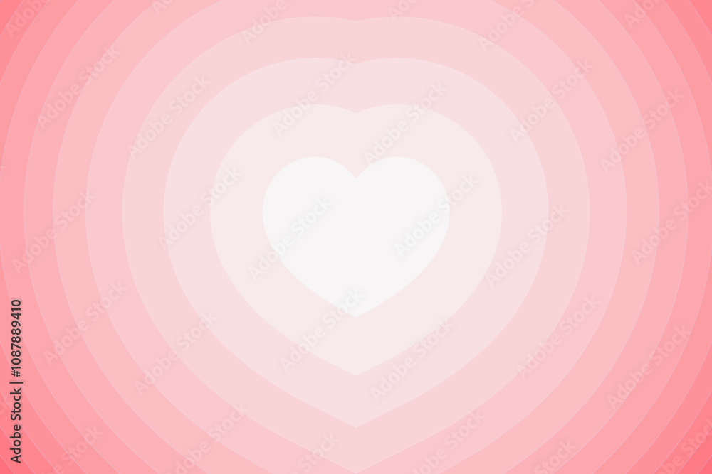 Horizontal background of a heart-shaped tunnel with a pink rainbow pattern. Trendy retro vector illustration. Expanding hearts from the center, fit for cards for Valentine's, Mother's Day, Birthdays Horizontal background of a heart-shaped tunnel with a pink rainbow pattern. Trendy retro vector illustration. Expanding hearts from the center, fit for cards for Valentine's, Mother's Day, Birthdays
