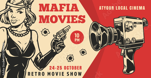 Mafia film retro night at local cinema
