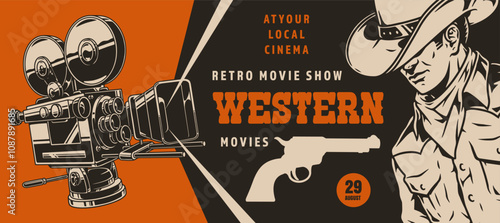 Retro Western film