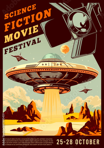UFO-themed sci-fi movie festival poster