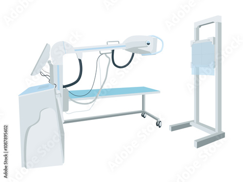 X-ray, radiology room, radiology equipment, imaging device.