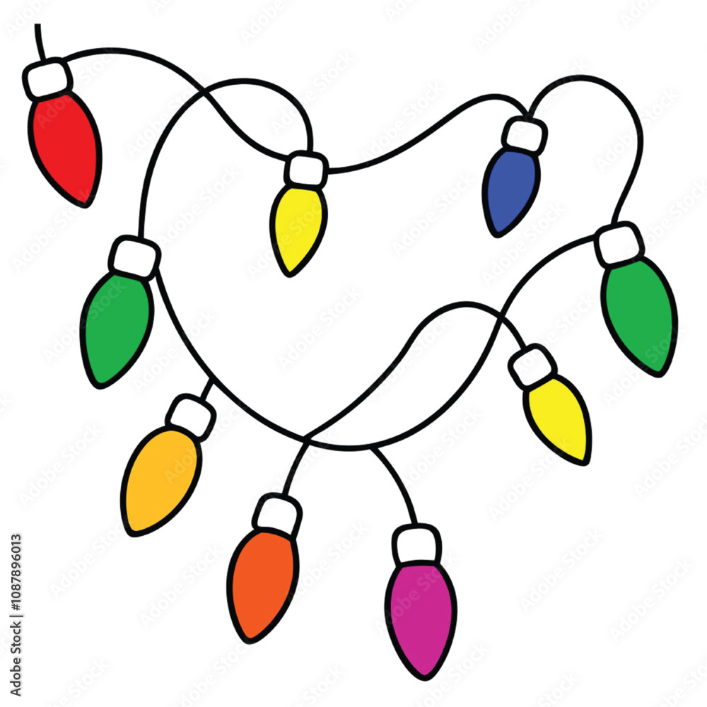 Fototapeta premium vector art of multicolor lights