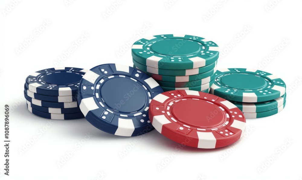 Casino chips isolated on white background. Casino chips isolated on white background.