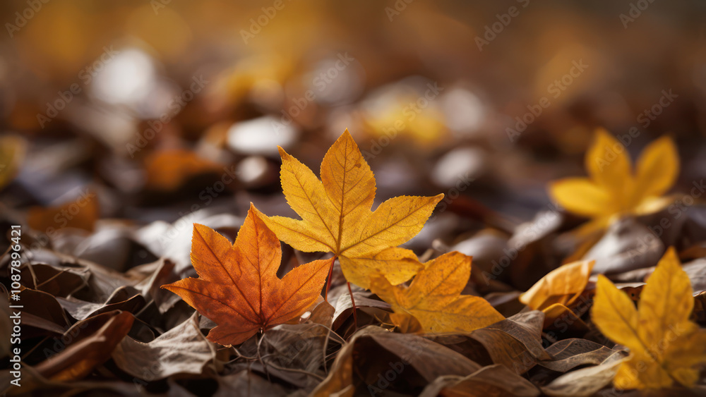 A high-resolution background featuring a close-up of autumn leaves in vibrant colors like red, orange, and yellow. A high-resolution background featuring a close-up of autumn leaves in vibrant colors like red, orange, and yellow.