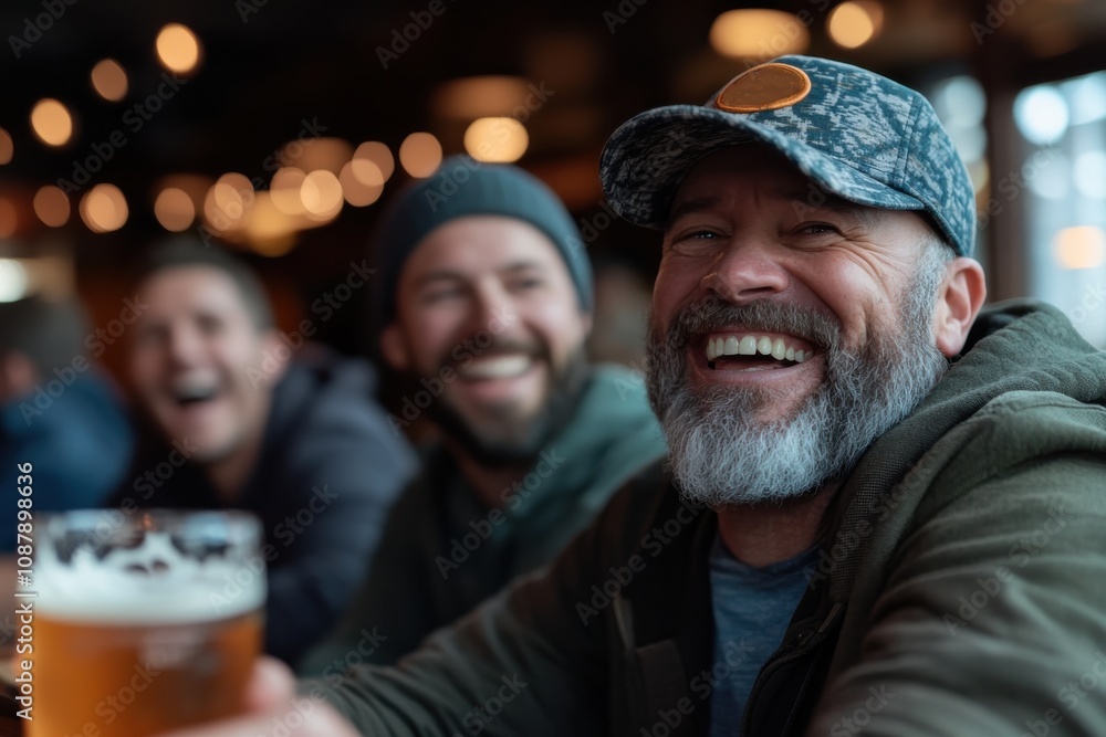 A lively group of friends is seen sharing laughter and relaxation over drinks in a cozy, warmly lit environment, epitomizing the joy of social connections and friendship. A lively group of friends is seen sharing laughter and relaxation over drinks in a cozy, warmly lit environment, epitomizing the joy of social connections and friendship.
