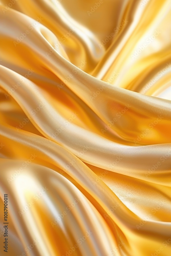 High-quality image of a golden fabric in a close-up view, suitable for use in product design, textile pattern creation, or as a decorative element High-quality image of a golden fabric in a close-up view, suitable for use in product design, textile pattern creation, or as a decorative element