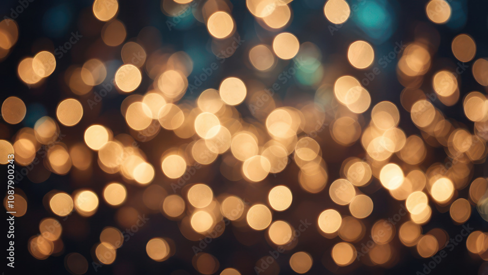 Fototapeta premium A festive background with a bokeh effect of colorful Christmas lights.