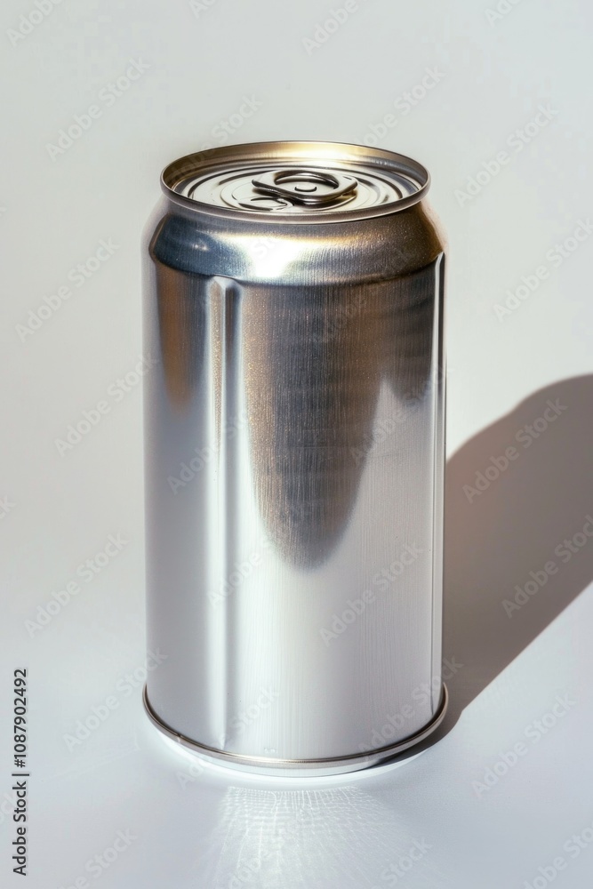 A can of soda sits on top of a table A can of soda sits on top of a table