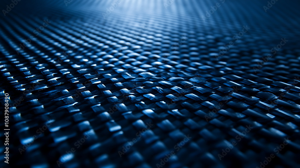 Blue carbon fiber background texture with carbon pattern, close up view Blue carbon fiber background texture with carbon pattern, close up view