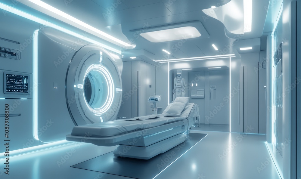 High-Tech Medical Equipment Utilized by a Healthcare Expert High-Tech Medical Equipment Utilized by a Healthcare Expert