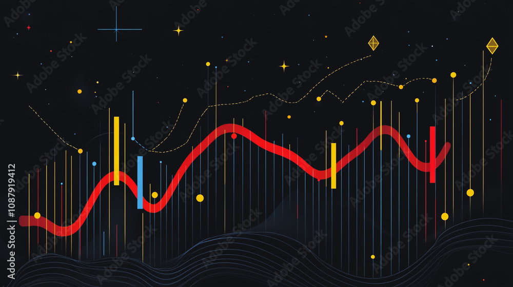 Abstract black background with Colorful charts and graphs with statistics to innovative analyze business potential and forecast future development of companies growth. Abstract black background with Colorful charts and graphs with statistics to innovative analyze business potential and forecast future development of companies growth.