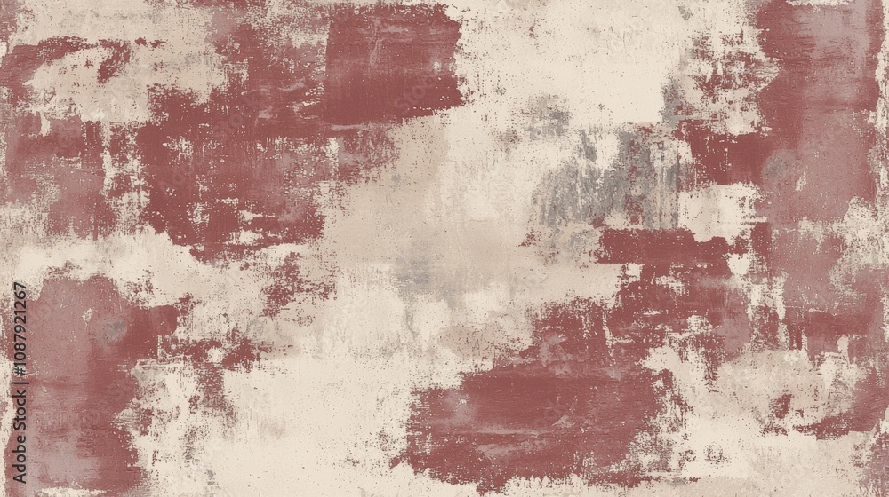 Red and beige paint strokes create an abstract background with a grunge texture, perfect for artistic projects or adding a vintage touch Red and beige paint strokes create an abstract background with a grunge texture, perfect for artistic projects or adding a vintage touch
