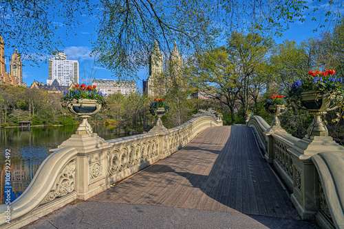 Obraz na płótnie Bow bridge in spring w salonie