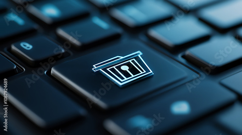 An image depicting the concept of deleting unnecessary digital files and managing electronic waste, featuring a recycle bin icon on a computer keyboard