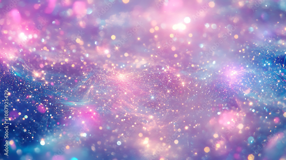 Purple and blue background with stars, lines and glow effect Purple and blue background with stars, lines and glow effect