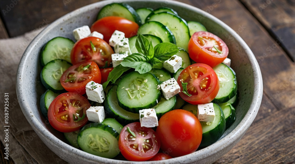 A Greek Cucumber and Tomato Salad A Greek Cucumber and Tomato Salad