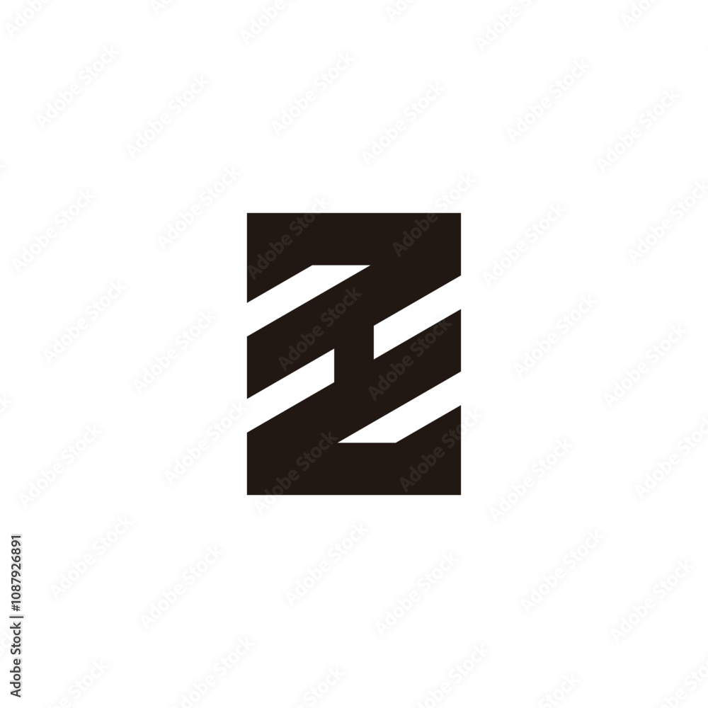 Letter Z and H combination geometric symbol simple logo vector Letter Z and H combination geometric symbol simple logo vector