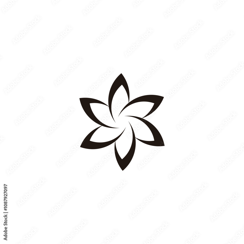 Flower, elegant geometric symbol simple logo vector Flower, elegant geometric symbol simple logo vector