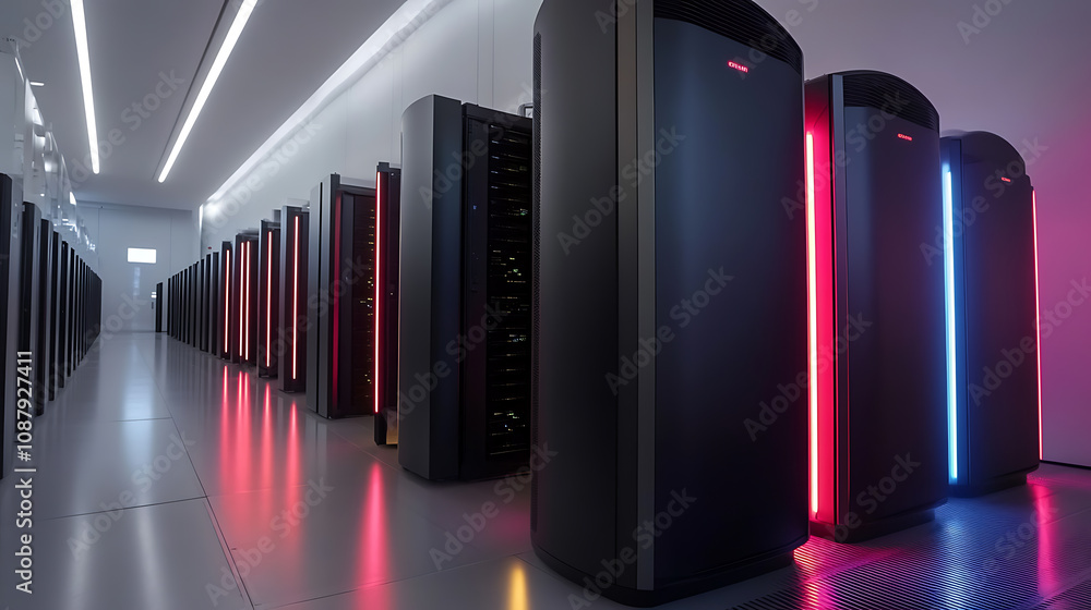 Obraz premium Server computers of a modern data center