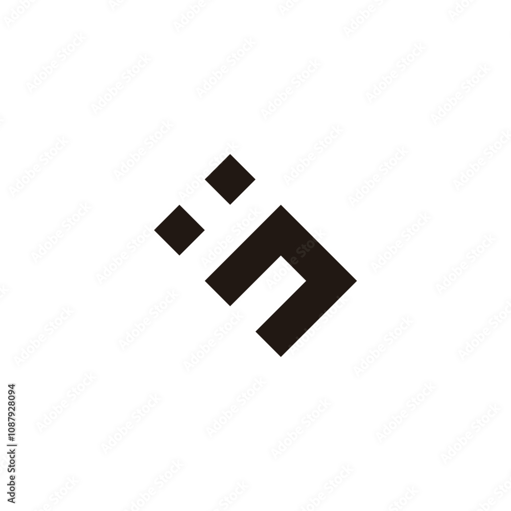 Letter y and n square geometric symbol simple logo vector Letter y and n square geometric symbol simple logo vector