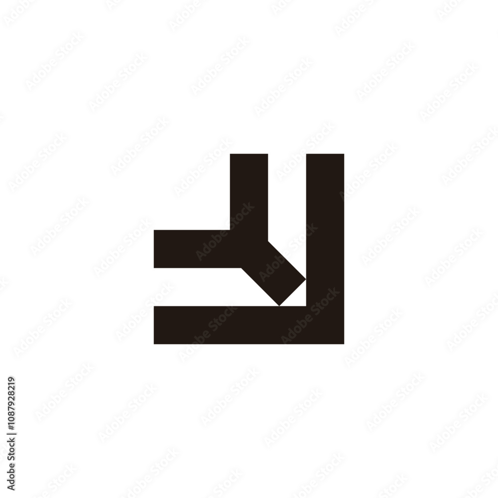 Letter YJ square geometric symbol simple logo vector Letter YJ square geometric symbol simple logo vector