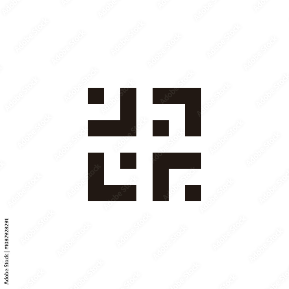 Abstract, squares, decor geometric symbol simple logo vector Abstract, squares, decor geometric symbol simple logo vector
