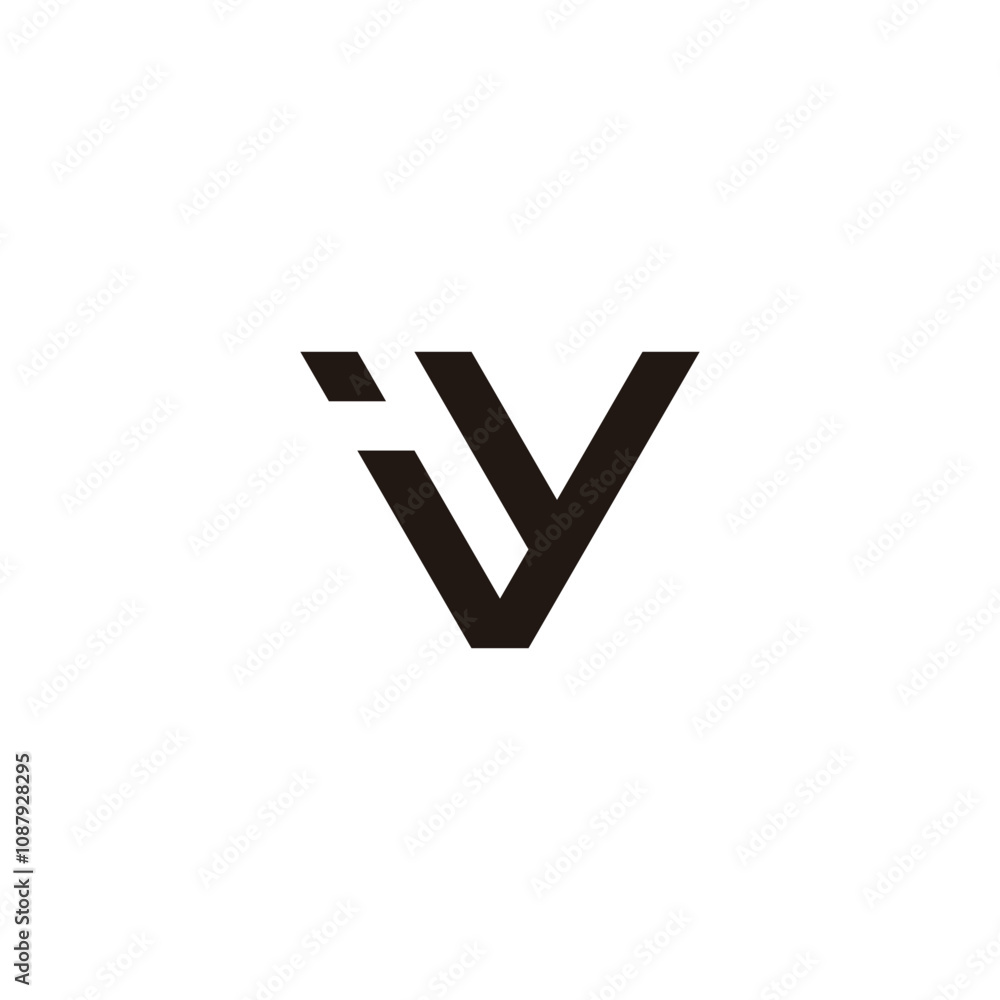 Letter i y geometric symbol simple logo vector Letter i y geometric symbol simple logo vector