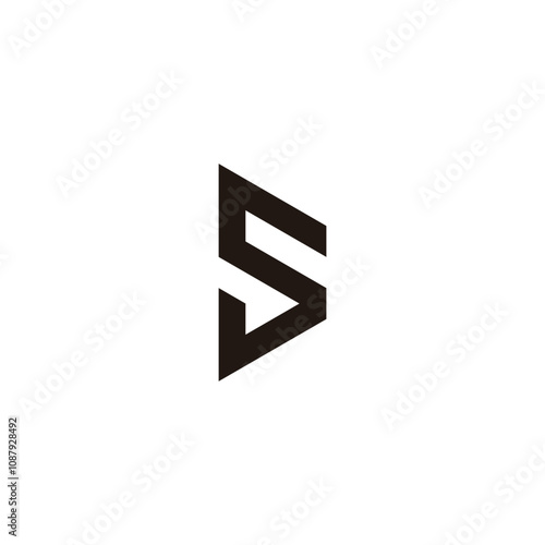 Letter S shaped D, cool geometric symbol simple logo vector Free Download Letter S shaped D, cool geometric symbol simple logo vector - GFXLoad