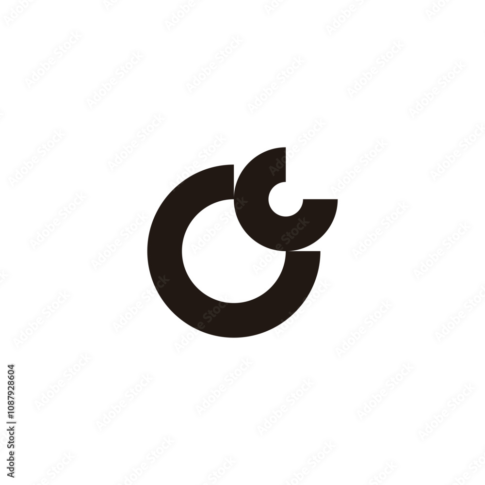 Letter GG circle geometric symbol simple logo vector Letter GG circle geometric symbol simple logo vector