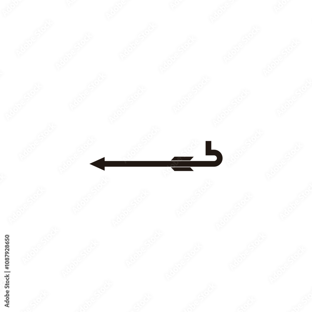 Letter b arrow geometric symbol simple logo vector Letter b arrow geometric symbol simple logo vector