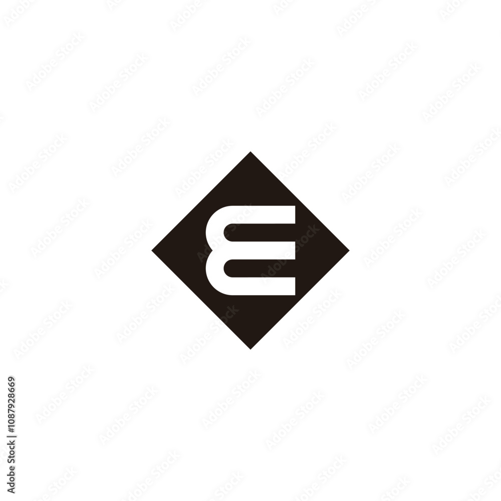 Letter E in square geometric symbol simple logo vector Letter E in square geometric symbol simple logo vector