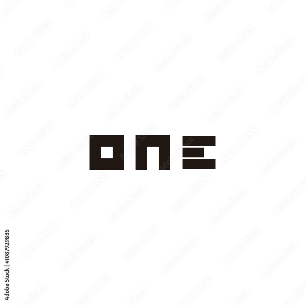 Letter ONE square geometric symbol simple logo vector Letter ONE square geometric symbol simple logo vector