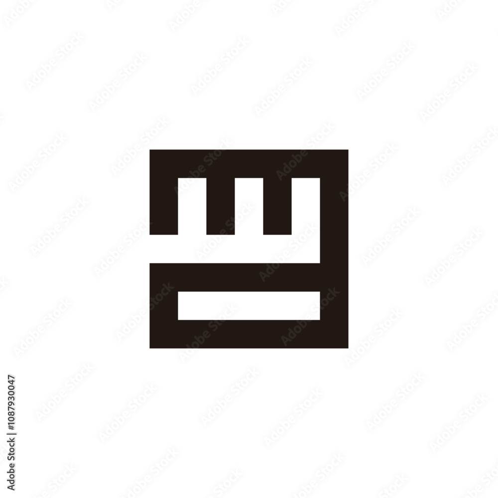 Letter m a square connect geometric symbol simple logo vector Letter m a square connect geometric symbol simple logo vector