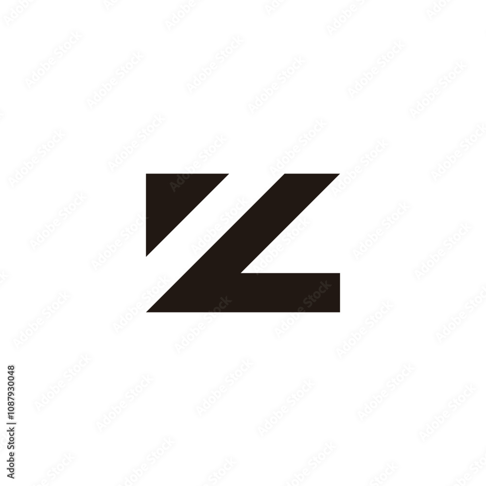 Letter z L super simple, geometric symbol simple logo vector Letter z L super simple, geometric symbol simple logo vector