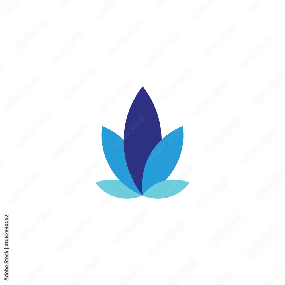 Flower, lotus geometric symbol simple logo vector Flower, lotus geometric symbol simple logo vector