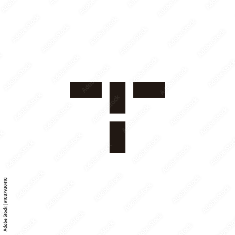 Letter T brick geometric symbol simple logo vector Letter T brick geometric symbol simple logo vector