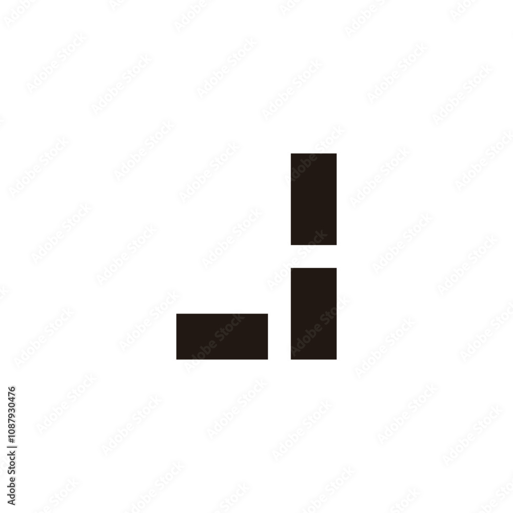 Letter J brick, square geometric symbol simple logo vector Letter J brick, square geometric symbol simple logo vector