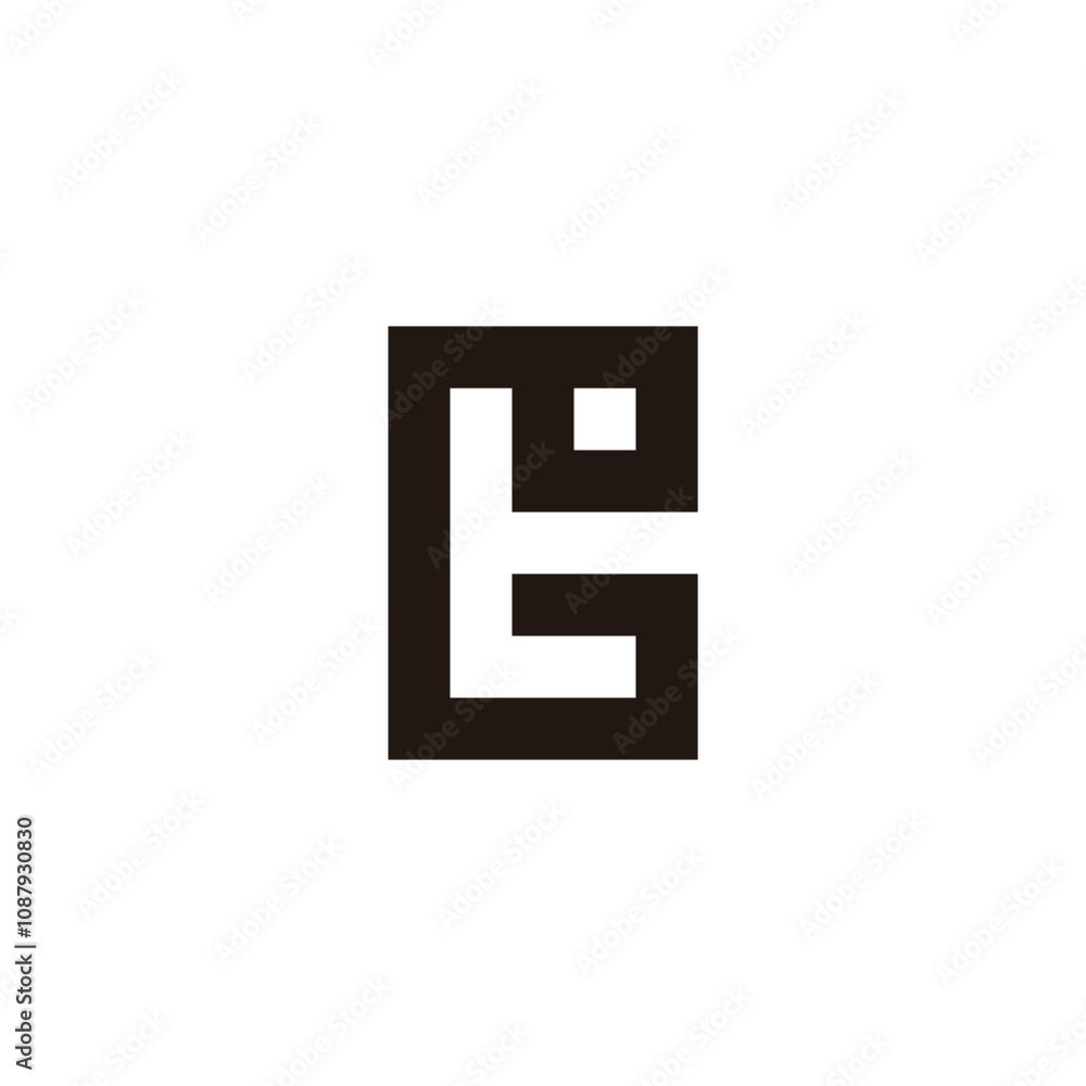 Letter t and e square geometric symbol simple logo vector Letter t and e square geometric symbol simple logo vector