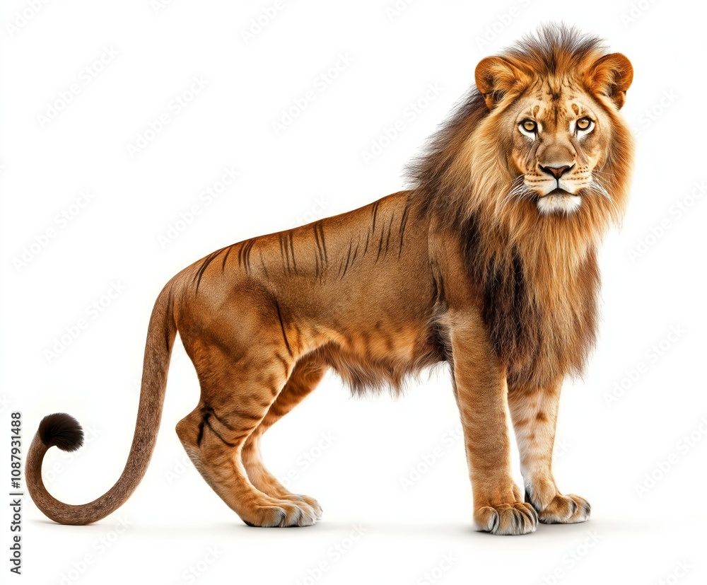 Obraz premium Lion isolated on white background